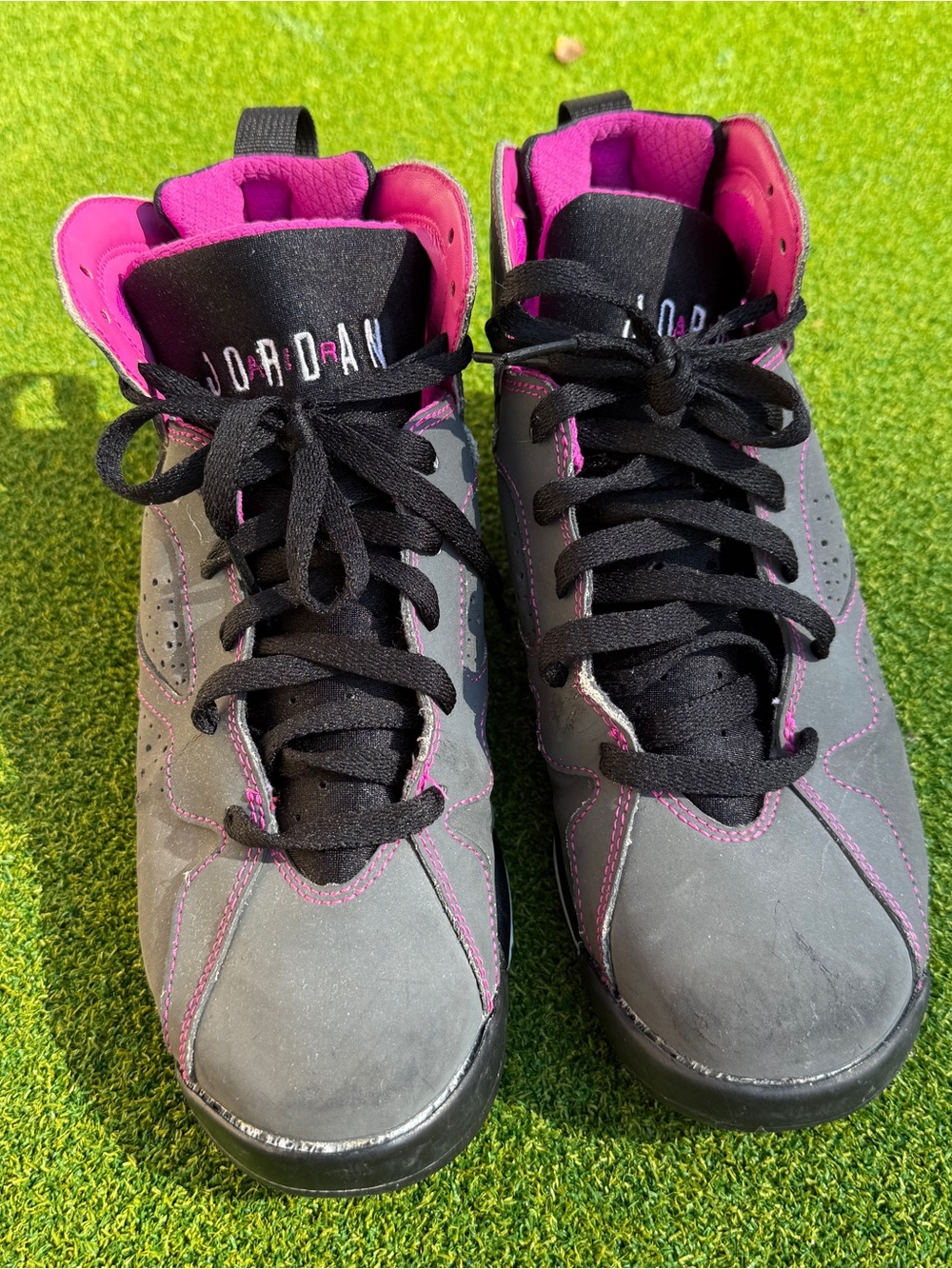 Jordan Air Jordan 7 Mid Top Leather Lace-Up Sneakers Kids 7Y Women 8.5